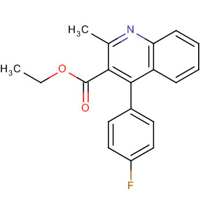Molecular Structure of 121659-70-9 (3-Quinolinecarboxylic acid, 4-(4-fluorophenyl)-2-methyl-, ethyl ester)