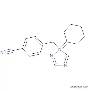 Molecular Structure of 134135-00-5 (Benzonitrile, 4-(cyclohexylidene-1H-1,2,4-triazol-1-ylmethyl)-)