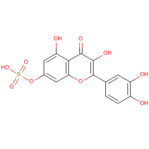 Molecular Structure of 141896-20-0 (4H-1-Benzopyran-4-one,
2-(3,4-dihydroxyphenyl)-3,5-dihydroxy-7-(sulfooxy)-)