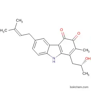 Molecular Structure of 150957-18-9 (3H-Carbazole-3,4(9H)-dione,
1-[(2R)-2-hydroxypropyl]-2-methyl-6-(3-methyl-2-butenyl)-)