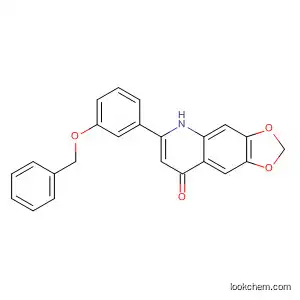 1,3-Dioxolo[4,5-g]quinolin-8(5H)-one, 6-[3-(phenylmethoxy)phenyl]-