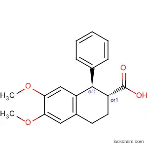 Molecular Structure of 191593-65-4 (2-Naphthalenecarboxylic acid,
1,2,3,4-tetrahydro-6,7-dimethoxy-1-phenyl-, (1R,2R)-rel-)