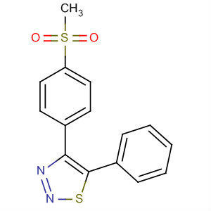 Molecular Structure of 198126-67-9 (1,2,3-Thiadiazole, 4-[4-(methylsulfonyl)phenyl]-5-phenyl-)