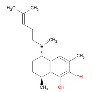 Molecular Structure of 199439-75-3 (1,2-Naphthalenediol,
5-[(1S)-1,5-dimethyl-4-hexenyl]-5,6,7,8-tetrahydro-3,8-dimethyl-,
(5R,8S)-)