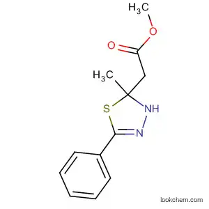 Molecular Structure of 87649-97-6 (1,3,4-Thiadiazole-2-acetic acid, 2,3-dihydro-2-methyl-5-phenyl-, methyl
ester)