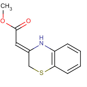 Molecular Structure of 99803-08-4 (Acetic acid, 2H-1,4-benzothiazin-3(4H)-ylidene-, methyl ester, (2Z)-)