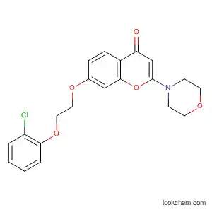 Molecular Structure of 503468-36-8 (4H-1-Benzopyran-4-one,
7-[2-(2-chlorophenoxy)ethoxy]-2-(4-morpholinyl)-)