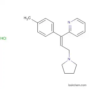Molecular Structure of 51657-91-1 (Pyridine, 2-[(1Z)-1-(4-methylphenyl)-3-(1-pyrrolidinyl)-1-propenyl]-,
monohydrochloride)