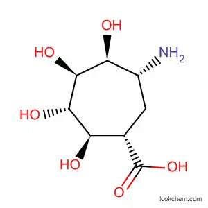 Molecular Structure of 583040-03-3 (Cycloheptanecarboxylic acid, 6-amino-2,3,4,5-tetrahydroxy-,
(1S,2R,3S,4S,5S,6R)-)