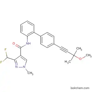 Molecular Structure of 723747-35-1 (1H-Pyrazole-4-carboxamide,
3-(difluoromethyl)-N-[4'-(3-methoxy-3-methyl-1-butynyl)[1,1'-biphenyl]-2-
yl]-1-methyl-)