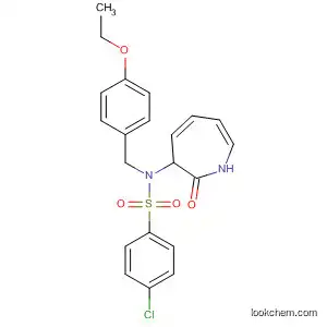 Molecular Structure of 851600-58-3 (Benzenesulfonamide,
4-chloro-N-[(4-ethoxyphenyl)methyl]-N-(hexahydro-2-oxo-1H-azepin-3-yl
)-)