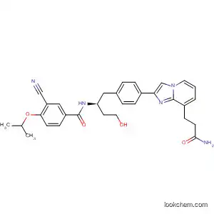 Imidazo[1,2-a]pyridine-8-propanamide,
2-[4-[(2S)-2-[[3-cyano-4-(1-methylethoxy)benzoyl]amino]-4-hydroxybutyl]
phenyl]-