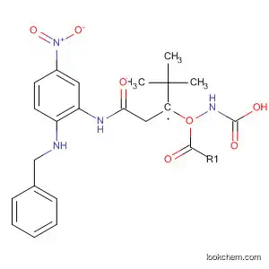 Molecular Structure of 872590-02-8 (Carbamic acid,
[3-[[5-nitro-2-[(phenylmethyl)amino]phenyl]amino]-3-oxopropyl]-,
1,1-dimethylethyl ester)