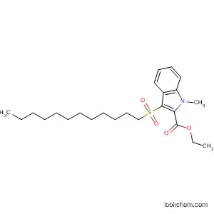 Molecular Structure of 872593-12-9 (1H-Indole-2-carboxylic acid, 3-(dodecylsulfonyl)-1-methyl-, ethyl ester)