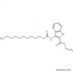 Molecular Structure of 872593-18-5 (1H-Indole-2-carboxylic acid, 3-[(1-oxododecyl)amino]-, ethyl ester)