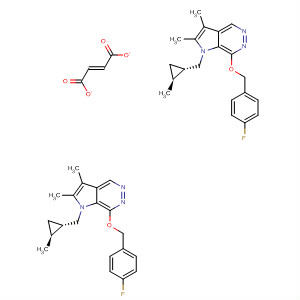 1H-Pyrrolo[2,3-d]pyridazine,  7-[(4-fluorophenyl)methoxy]-2,3-dimethyl-1-[[(1S,2S)-2-methylcycloprop  yl]methyl]-, (2E)-2-butenedioate (2:1)