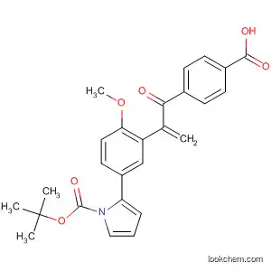Molecular Structure of 872989-39-4 (1H-Pyrrole-1-carboxylic acid,
2-[3-[1-(4-carboxybenzoyl)ethenyl]-4-methoxyphenyl]-,
1-(1,1-dimethylethyl) ester)
