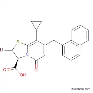 Molecular Structure of 873201-95-7 (5H-Thiazolo[3,2-a]pyridine-3-carboxylic acid,
8-cyclopropyl-2,3-dihydro-7-(1-naphthalenylmethyl)-5-oxo-, lithium salt,
(3S)-)