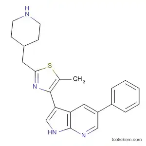Molecular Structure of 873311-47-8 (1H-Pyrrolo[2,3-b]pyridine,
3-[5-methyl-2-(4-piperidinylmethyl)-4-thiazolyl]-5-phenyl-)