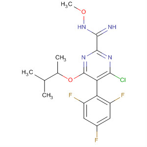 2-Pyrimidinecarboximidamide,  4-chloro-6-(1,2-dimethylpropoxy)-N-methoxy-5-(2,4,6-trifluorophenyl)-