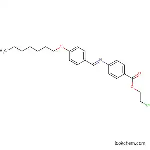 Molecular Structure of 874115-05-6 (Benzoic acid, 4-[(E)-[[4-(heptyloxy)phenyl]methylene]amino]-,
2-chloroethyl ester)