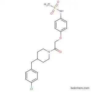 Molecular Structure of 875211-97-5 (Piperidine,
4-[(4-chlorophenyl)methyl]-1-[[4-[(methylsulfonyl)amino]phenoxy]acetyl]-)