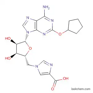 Molecular Structure of 883732-11-4 (Adenosine,
5'-(4-carboxy-1H-imidazol-1-yl)-2-(cyclopentyloxy)-5'-deoxy-)