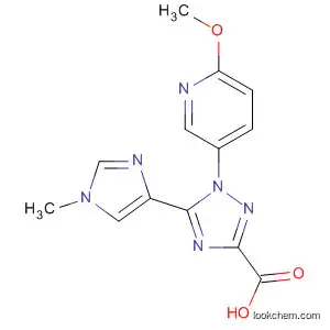 Molecular Structure of 884596-65-0 (1H-1,2,4-Triazole-3-carboxylic acid,
1-(6-methoxy-3-pyridinyl)-5-(1-methyl-1H-imidazol-4-yl)-)