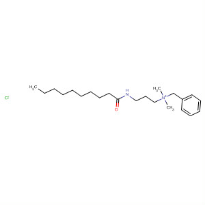 Molecular Structure of 196403-02-8 (Benzenemethanaminium,
N,N-dimethyl-N-[3-[(1-oxodecyl)amino]propyl]-, chloride)