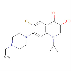 Molecular Structure of 199742-46-6 (4(1H)-Quinolinone,
1-cyclopropyl-7-(4-ethyl-1-piperazinyl)-6-fluoro-3-hydroxy-)
