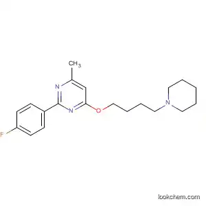 Molecular Structure of 715651-76-6 (Pyrimidine, 2-(4-fluorophenyl)-4-methyl-6-[4-(1-piperidinyl)butoxy]-)