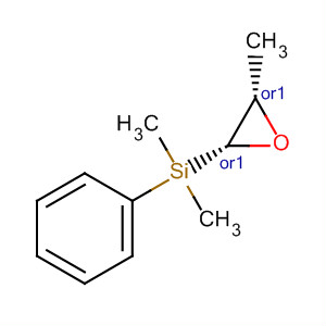 Molecular Structure of 799296-32-5 (Silane, dimethyl[(2R,3S)-3-methyloxiranyl]phenyl-, rel-)