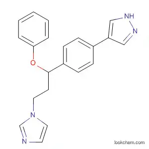 Molecular Structure of 857531-73-8 (1H-Pyrazole, 4-[4-[3-(1H-imidazol-1-yl)-1-phenoxypropyl]phenyl]-)