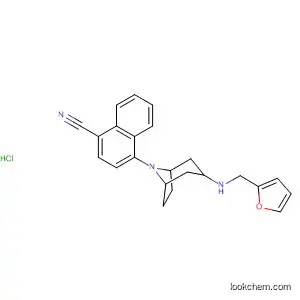 1-Naphthalenecarbonitrile,
4-[3-[(2-furanylmethyl)amino]-8-azabicyclo[3.2.1]oct-8-yl]-, hydrochloride