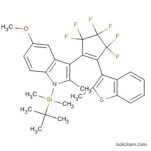 Molecular Structure of 877996-27-5 (1H-Indole,
1-[(1,1-dimethylethyl)dimethylsilyl]-3-[3,3,4,4,5,5-hexafluoro-2-(2-methyl
benzo[b]thien-3-yl)-1-cyclopenten-1-yl]-5-methoxy-2-methyl-)