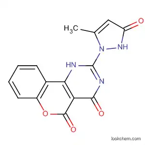 Molecular Structure of 880363-70-2 (4H-[1]Benzopyrano[4,3-d]pyrimidine-4,5(1H)-dione,
2-(2,3-dihydro-5-methyl-3-oxo-1H-pyrazol-1-yl)-)