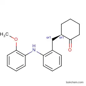 Molecular Structure of 898540-63-1 (Cyclohexanone, 2-[(R)-[(2-methoxyphenyl)amino]phenylmethyl]-,
(2R)-rel-)