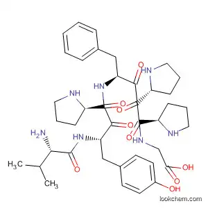Molecular Structure of 90315-60-9 (Glycine,
N-[1-[1-[N-[1-(N-L-valyl-L-tyrosyl)-L-prolyl]-L-phenylalanyl]-L-prolyl]-L-prolyl]
-)