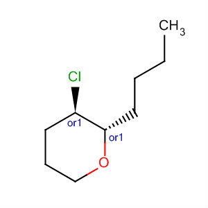 Molecular Structure of 16695-42-4 (2H-Pyran, 2-butyl-3-chlorotetrahydro-, trans-)