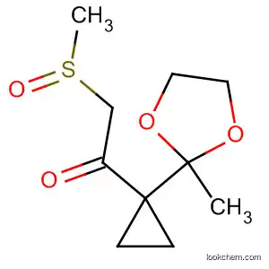 Molecular Structure of 17197-83-0 (Ethanone,
1-[1-(2-methyl-1,3-dioxolan-2-yl)cyclopropyl]-2-(methylsulfinyl)-)