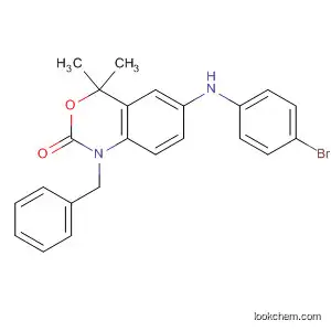 Molecular Structure of 926691-72-7 (2H-3,1-Benzoxazin-2-one,
6-[(4-bromophenyl)amino]-1,4-dihydro-4,4-dimethyl-1-(phenylmethyl)-)