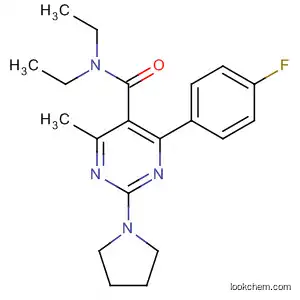 Molecular Structure of 928119-42-0 (5-Pyrimidinecarboxamide,
N,N-diethyl-4-(4-fluorophenyl)-6-methyl-2-(1-pyrrolidinyl)-)