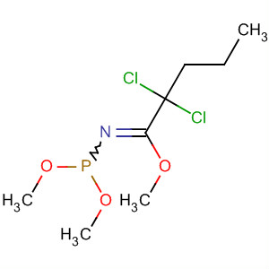 Molecular Structure of 19784-37-3 (Pentanimidic acid, 2,2-dichloro-N-(dimethoxyphosphinyl)-, methyl ester)