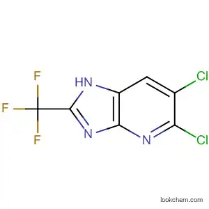 Molecular Structure of 19918-39-9 (1H-Imidazo[4,5-b]pyridine, 5,6-dichloro-2-(trifluoromethyl)-)