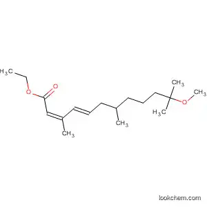 Molecular Structure of 40596-66-5 (2,4-Dodecadienoic acid, 11-methoxy-3,7,11-trimethyl-, ethyl ester,
(Z,E)-)