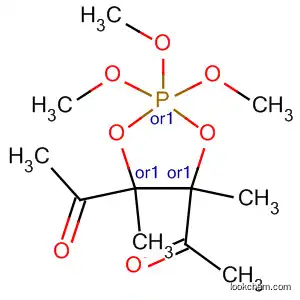 Molecular Structure of 4130-26-1 (Ethanone,
1,1'-(2,2-dihydro-2,2,2-trimethoxy-4,5-dimethyl-1,3,2-dioxaphospholane
-4,5-diyl)bis-, cis-)