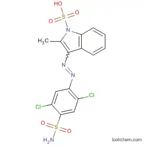 Molecular Structure of 43031-81-8 (1H-Indolesulfonic acid,
3-[[4-(aminosulfonyl)-2,5-dichlorophenyl]azo]-2-methyl-)