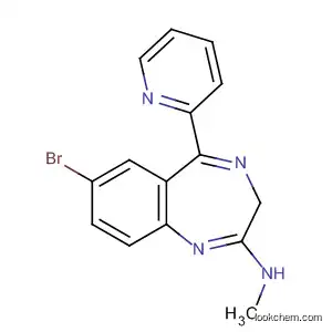 Molecular Structure of 51660-18-5 (3H-1,4-Benzodiazepin-2-amine, 7-bromo-N-methyl-5-(2-pyridinyl)-)