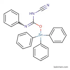 Molecular Structure of 52026-19-4 (Stannane, [(cyanoamino)(phenylimino)methoxy]triphenyl-)