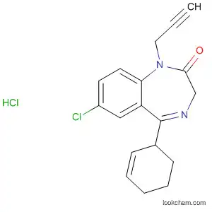 Molecular Structure of 52465-41-5 (2H-1,4-Benzodiazepin-2-one,
7-chloro-1,3-dihydro-5-phenyl-1-(2-propynyl)-, hydrochloride)